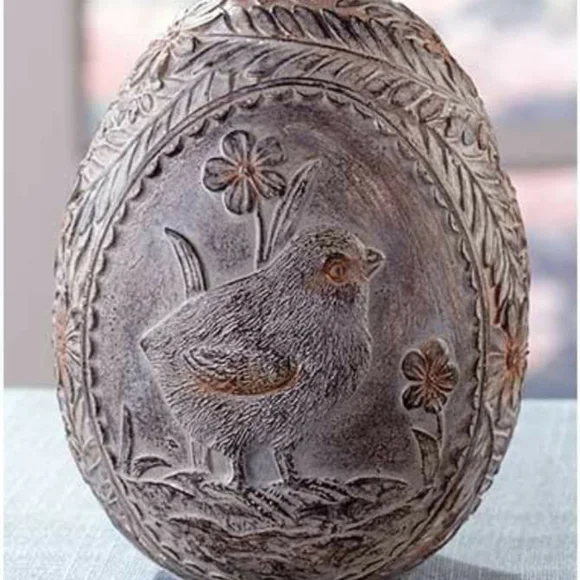 Vintage looking Egg with Bird - Picture 4 of 4